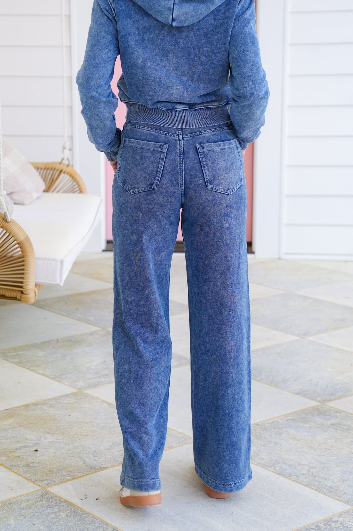 Plus/Reg Mineral Wash High Waist Pants