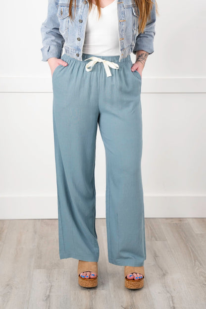 Door Buster! Zenana Drawstring Linen Pants