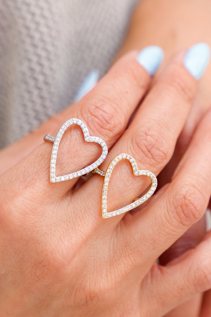 Restock! Love Poppy CZ Open Heart Ring