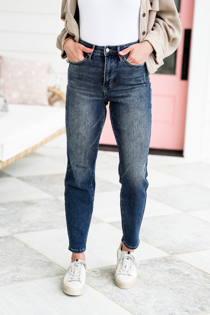 Judy Blue Jolene High Rise Dark Wash Tummy Control Slim Jeans