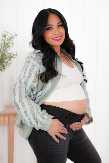 Judy Blue Maternity Non-Distressed Black Skinny Jeans