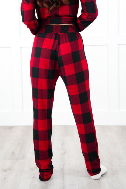 Plus/Reg Buffalo Plaid Elastic Waist Lounge Pants