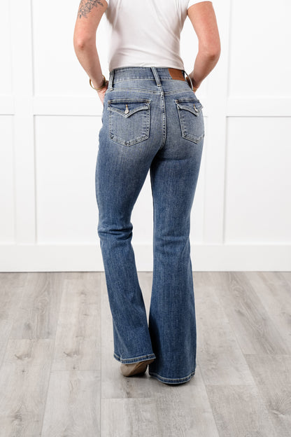 Judy Blue High Rise Medium Wash Flare Jeans
