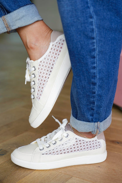 Blowfish Casual Lace Up Sneakers with Breathable Mesh Panel