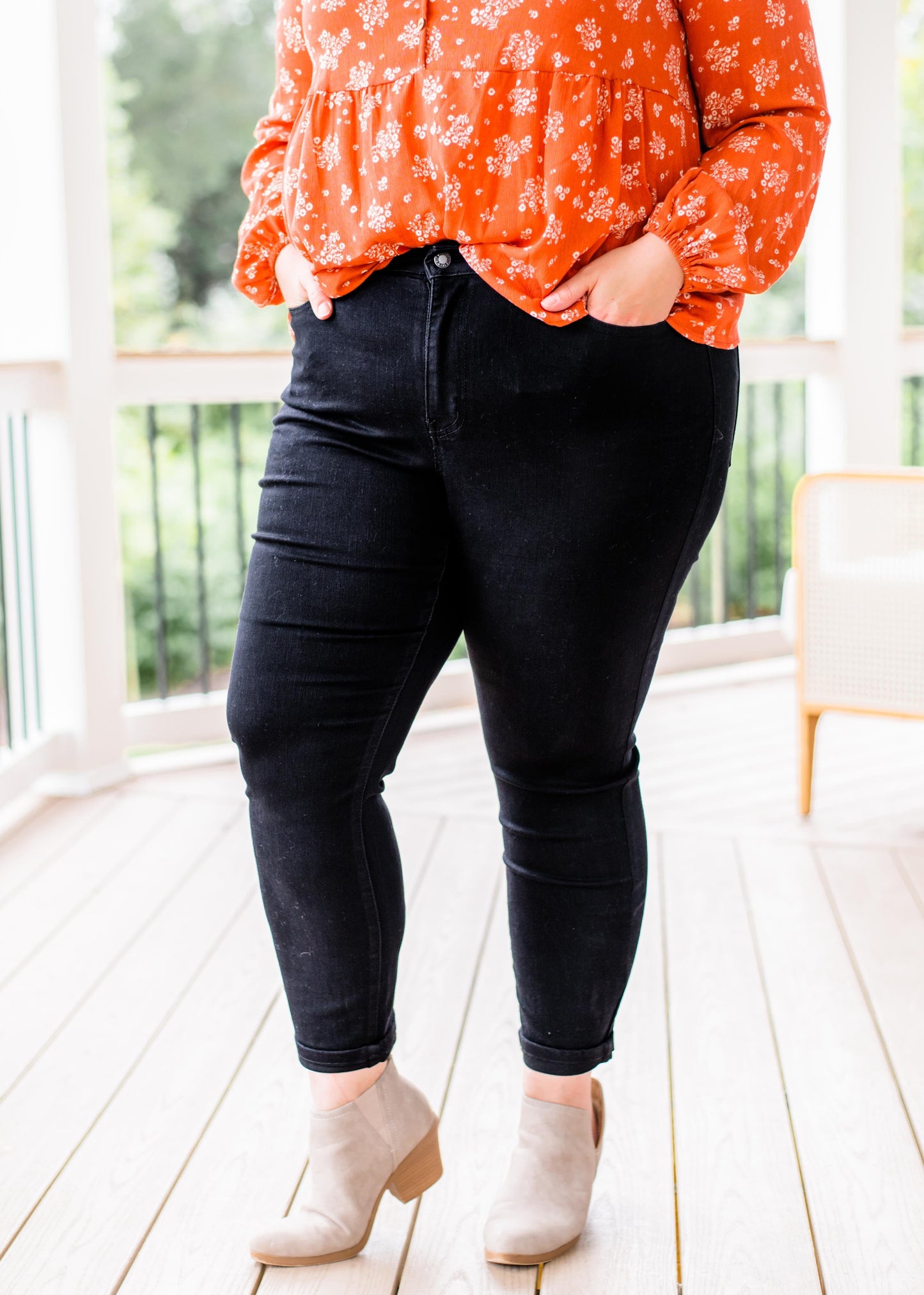 Judy Blue LBD Non-Distressed Black Boyfriend Jeans