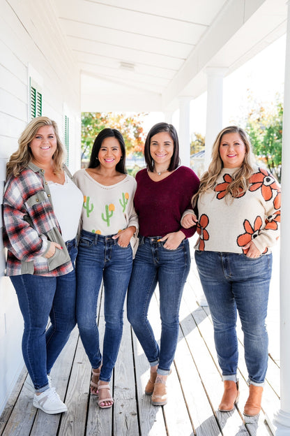 Judy Blue  8 Days A Week  Medium Wash Mid Rise Skinny jeans with Handsanding