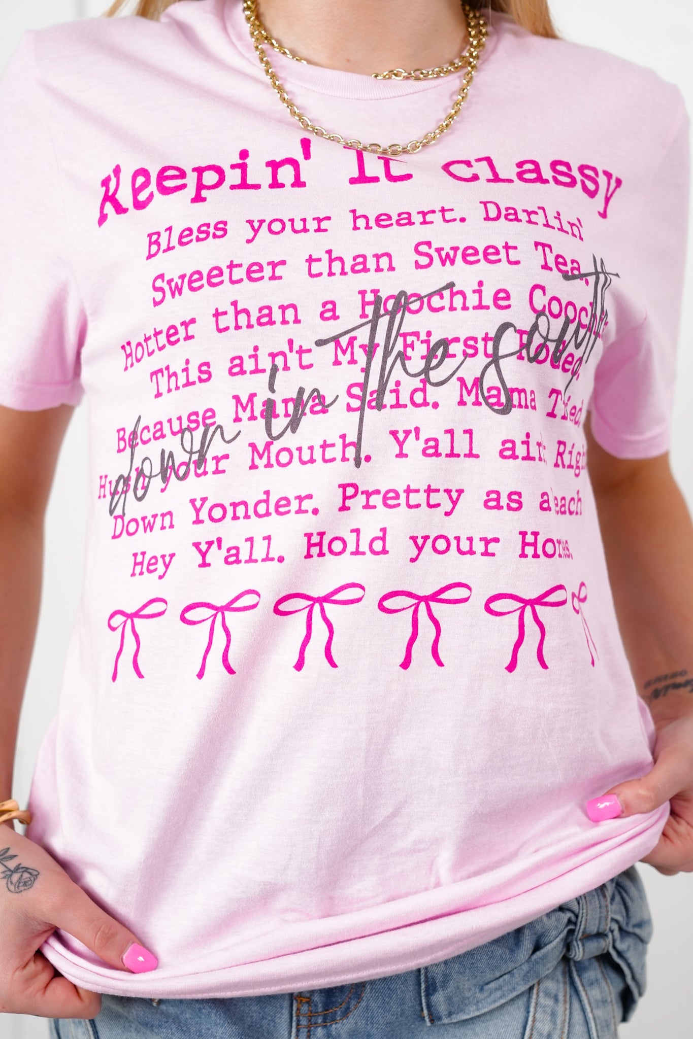 Plus/Reg Short Sleeve " Keepin' It Classy Down In The South" Graphic Tee