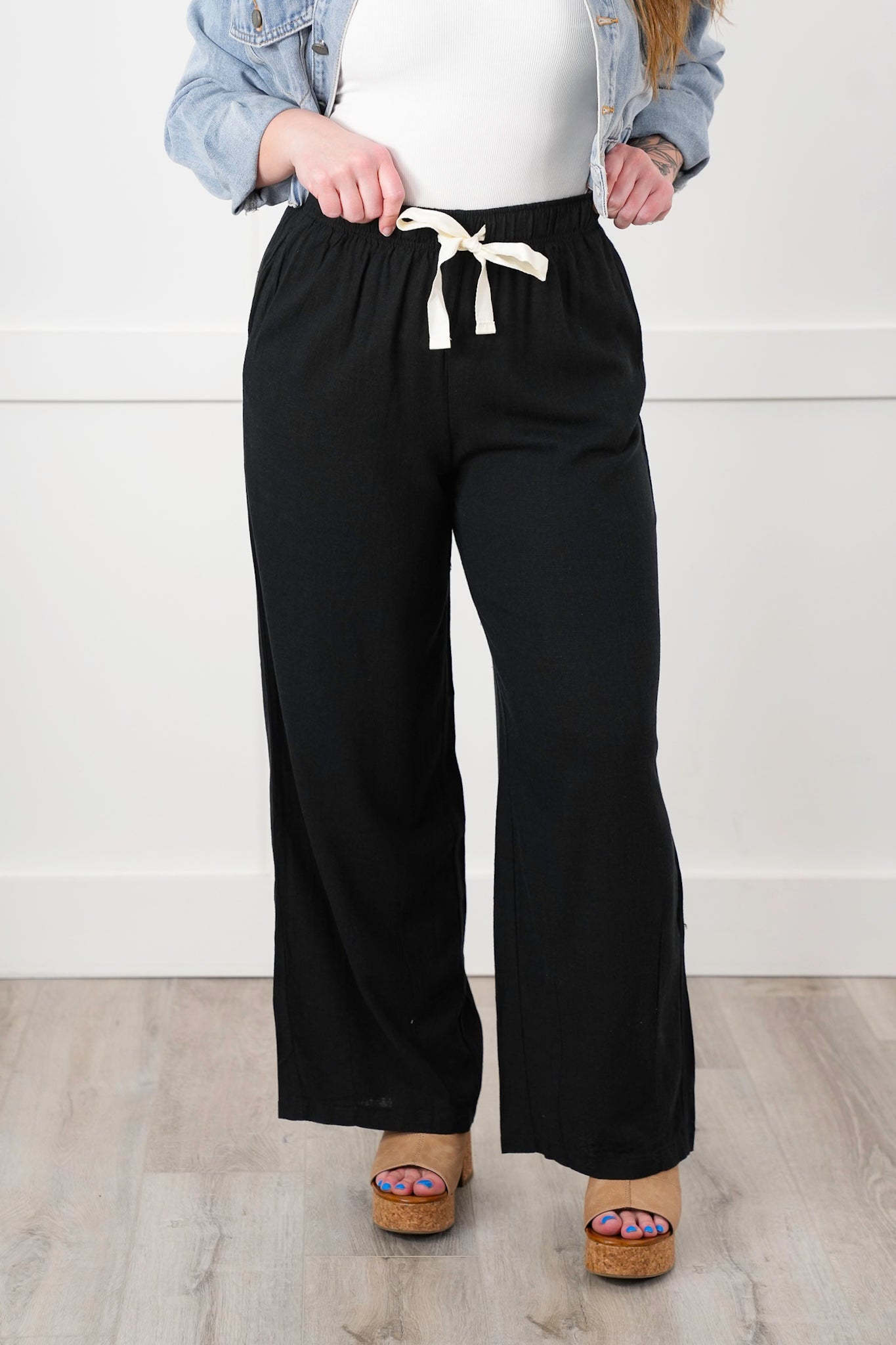 Door Buster! Zenana Drawstring Linen Pants