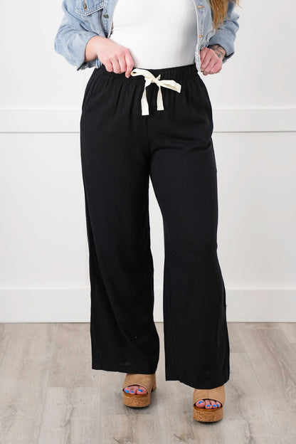 Door Buster! Zenana Drawstring Linen Pants