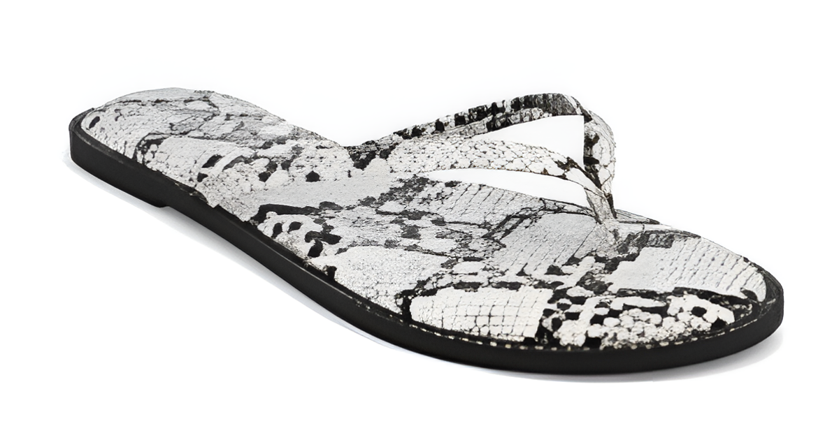 MIA Crystal Paved Snake Design Flip Flops