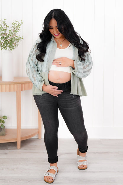 Judy Blue Maternity Non-Distressed Black Skinny Jeans