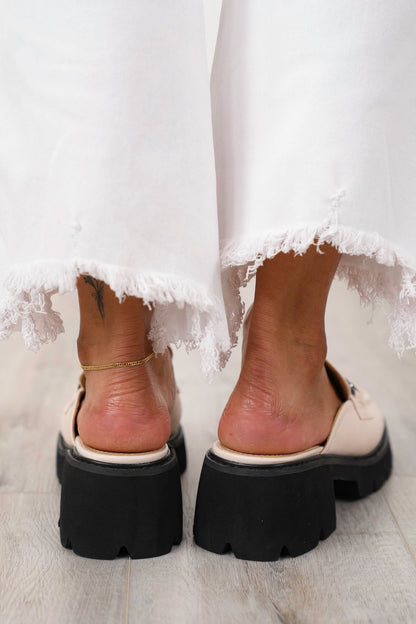 Chunky Slip-On Loafer with Buckle Detail
