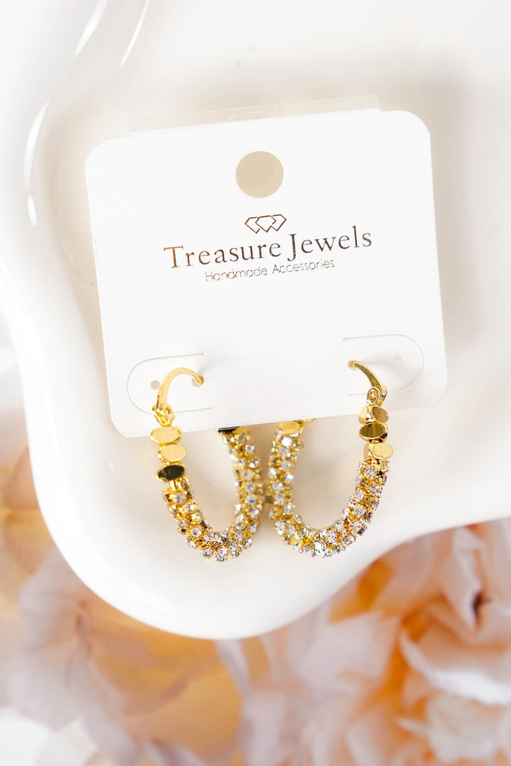 Treasure Jewels Oval Glam Earrings