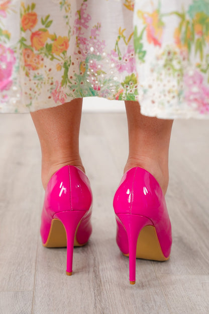 Slim Stiletto High Heel Pump with Glossy Finish
