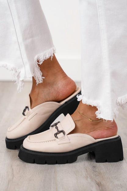 Chunky Slip-On Loafer with Buckle Detail