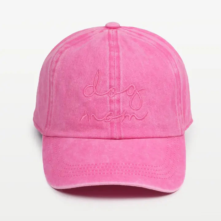 Dog Mom Embroidery Cotton Baseball Cap