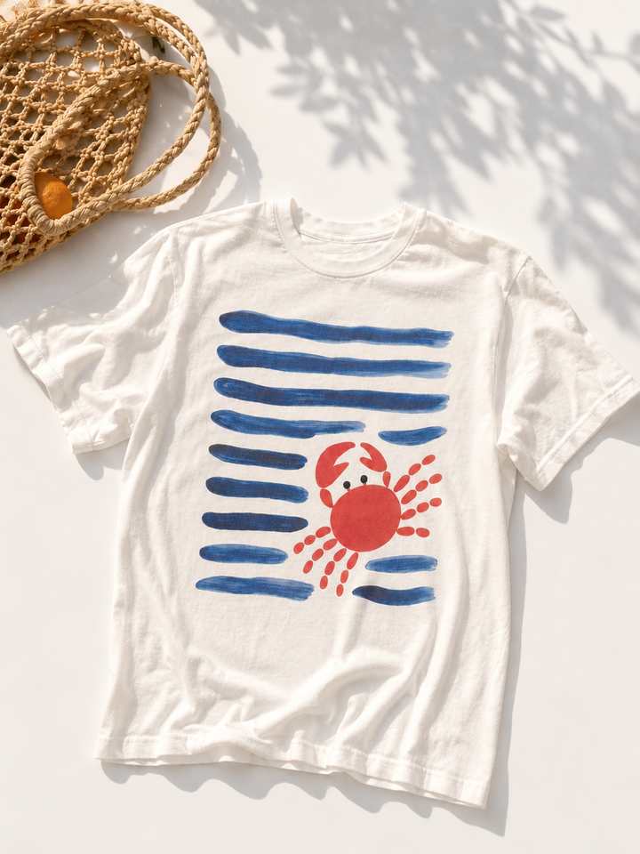 Plus/Reg Short Sleeve Crab Graphic Tee