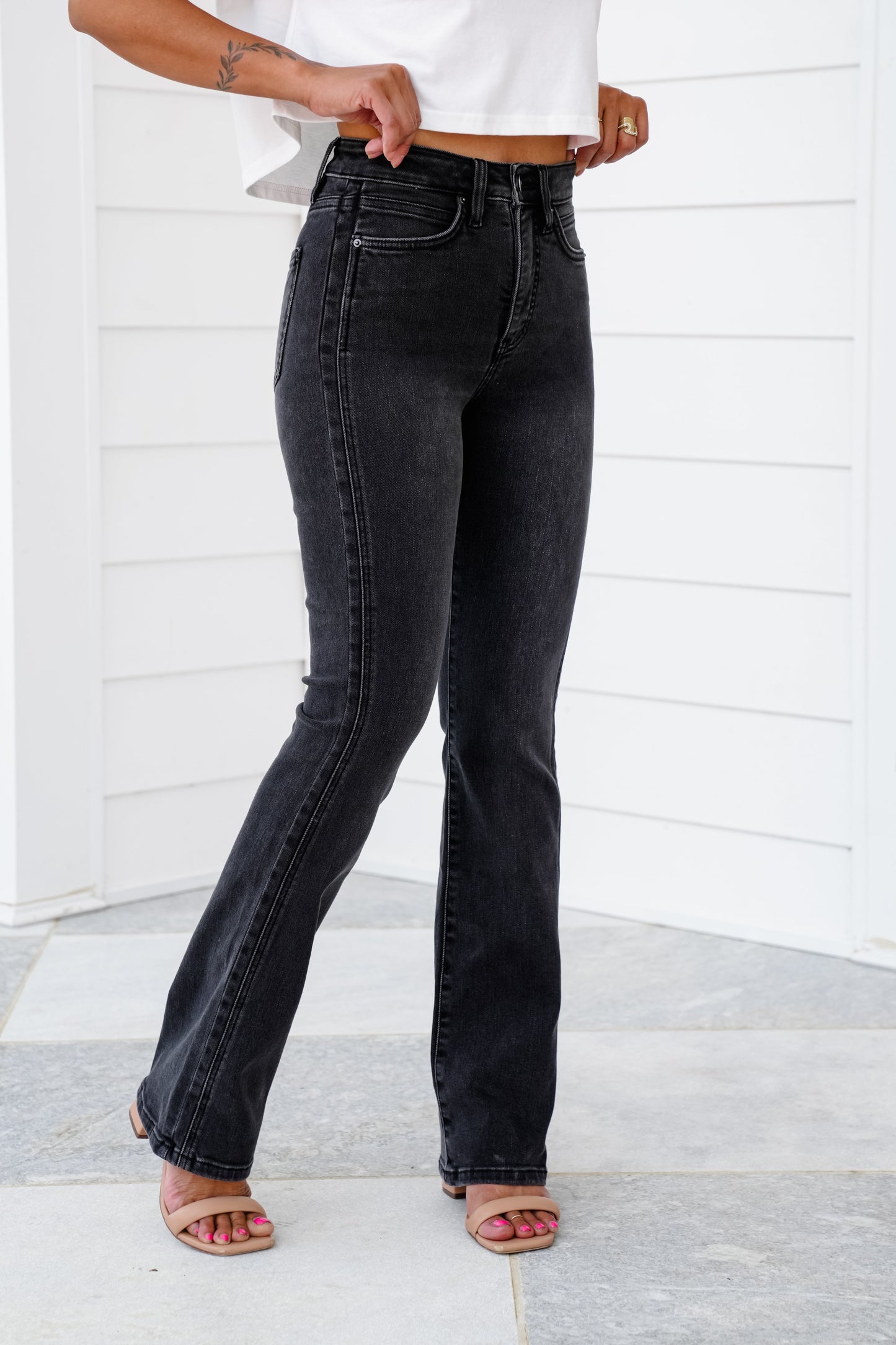 RFM High Rise Black Bootcut Jeans