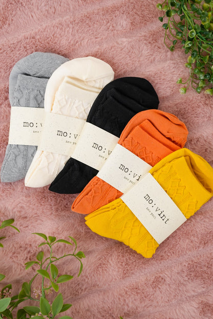 Solid Color Argyle Crew Socks
