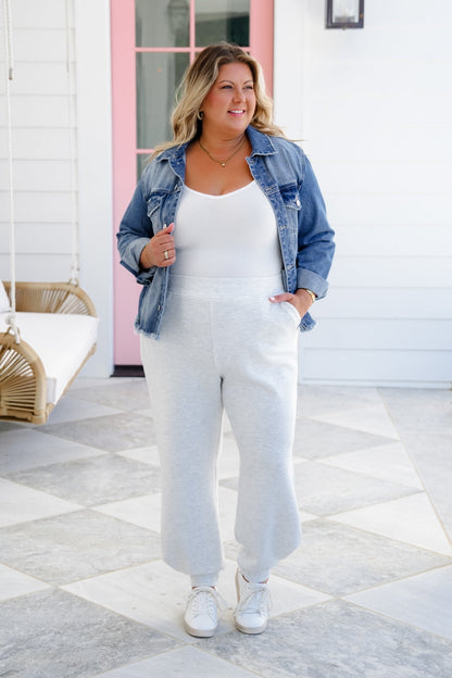 Plus/Reg Scuba Elastic Waistband Joggers With Pockets