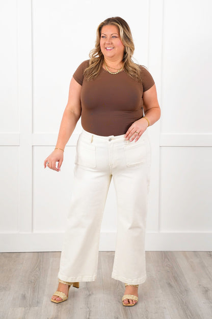 Door Buster! Plus/Reg Solid Short Sleeve Crew Neck Top