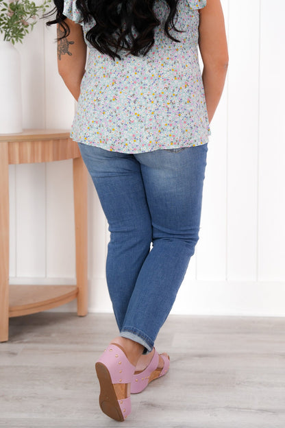 Judy Blue Maternity Distressed Boyfriend Jeans
