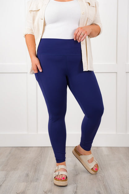 Door Buster! Plus/Reg High Waist Leggings with Pocket Detail