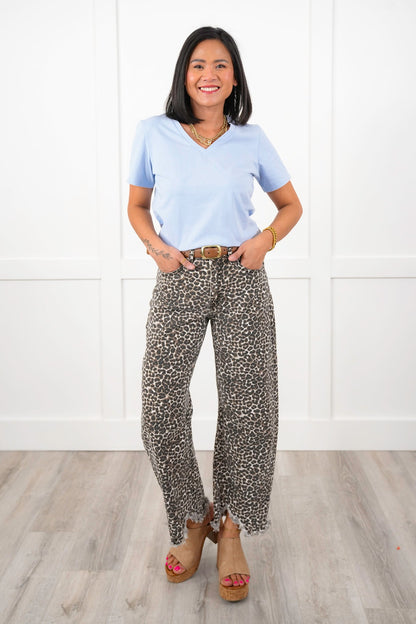 Door Buster! Solid Short Sleeve V Neck Top