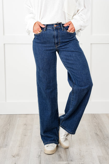 Judy Blue High Rise Medium Wash Vintage Wide Leg Jeans