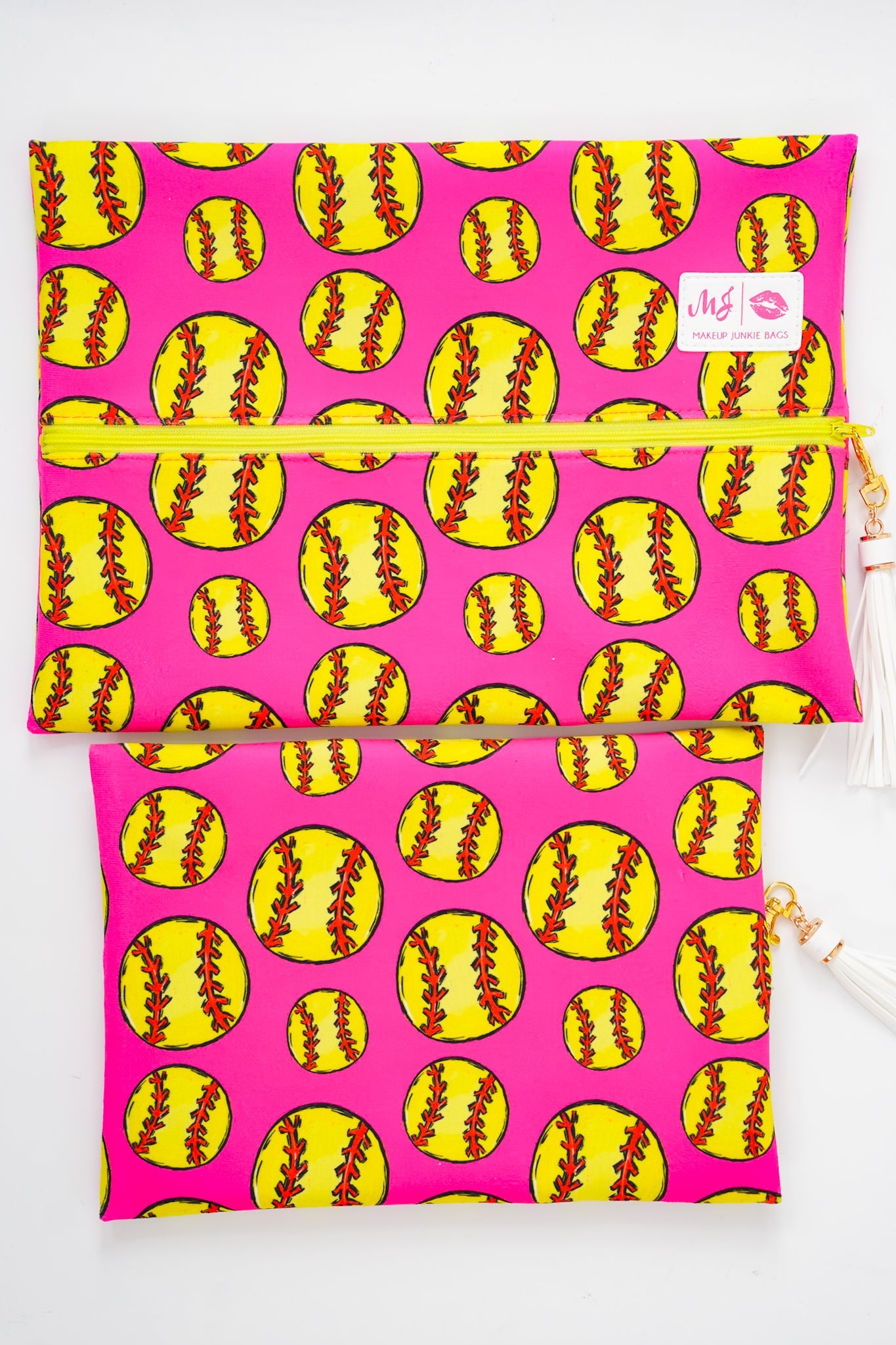 Makeup Junkie Bags Sports Fan Softball Pink