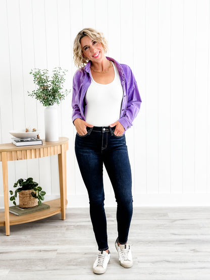 Lovervet High Rise Dark Wash Non Distressed Skinny Jeans