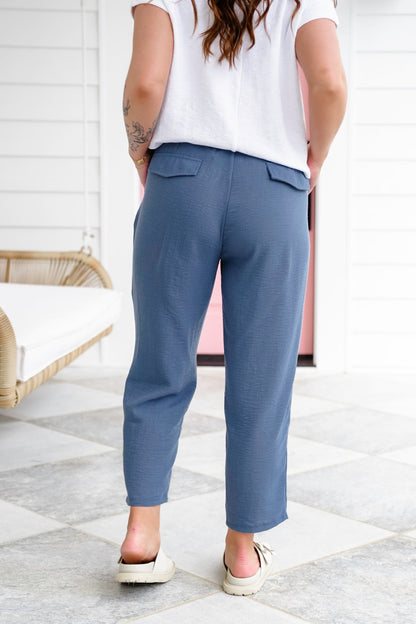 Door Buster! Zenana Woven Crepe Drawstring Elasticband Waist Pants