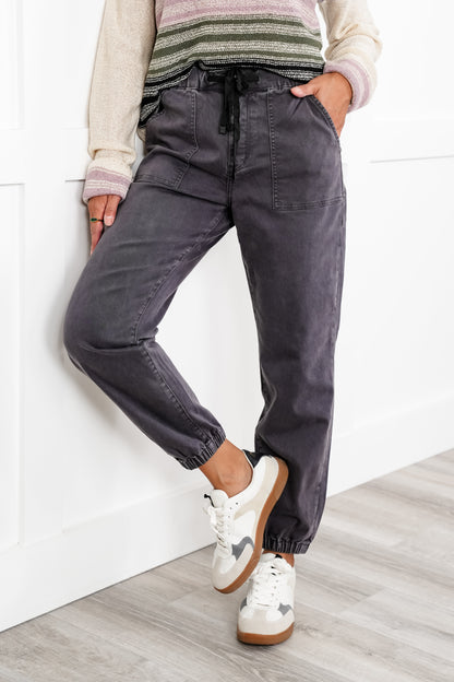 Mica High Rise Grey Cropped Joggers