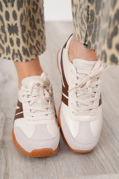 Contrast Design Athletic Sneakers