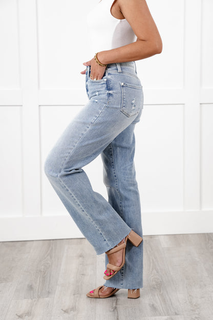 Judy Blue 34" Inseam Straight Leg High Rise Jeans