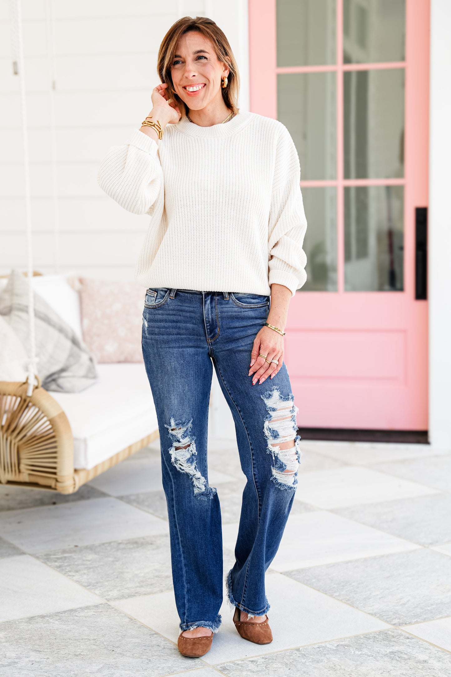 Judy Blue Come As You Are Medium Wash Dad Jeans