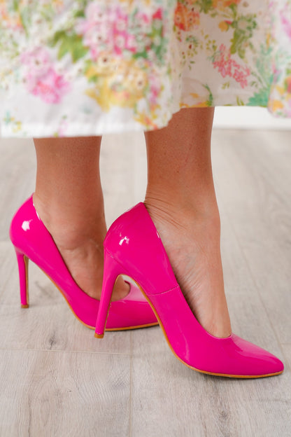 Slim Stiletto High Heel Pump with Glossy Finish