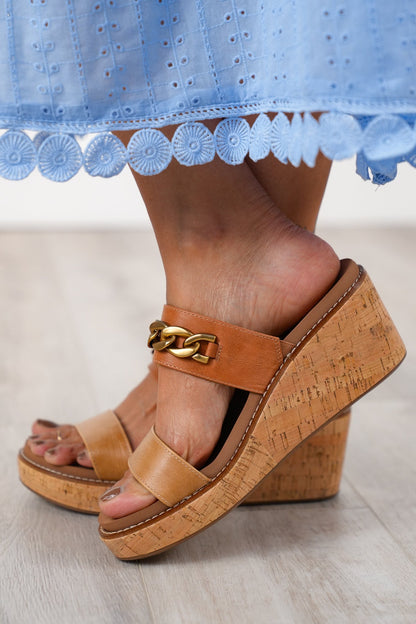 Corky's "Nightcap" Wedged Platform Sandal  with Chain Detail
