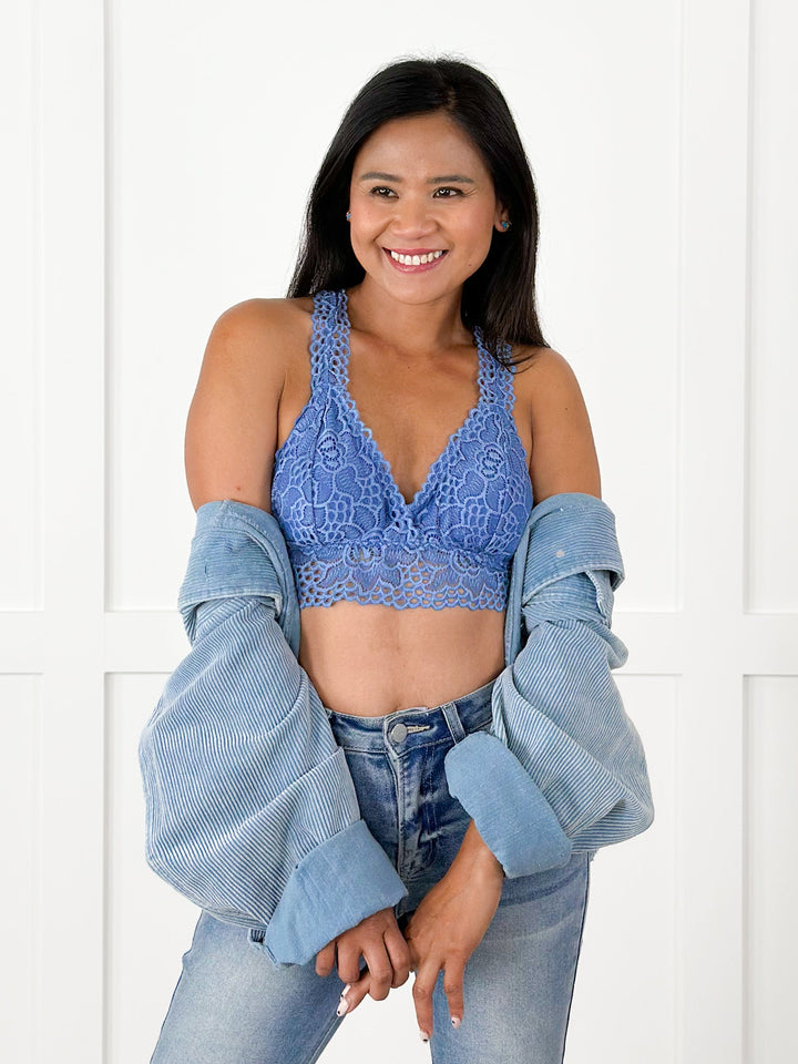 Lace Racerback Bralette with Removable Pads