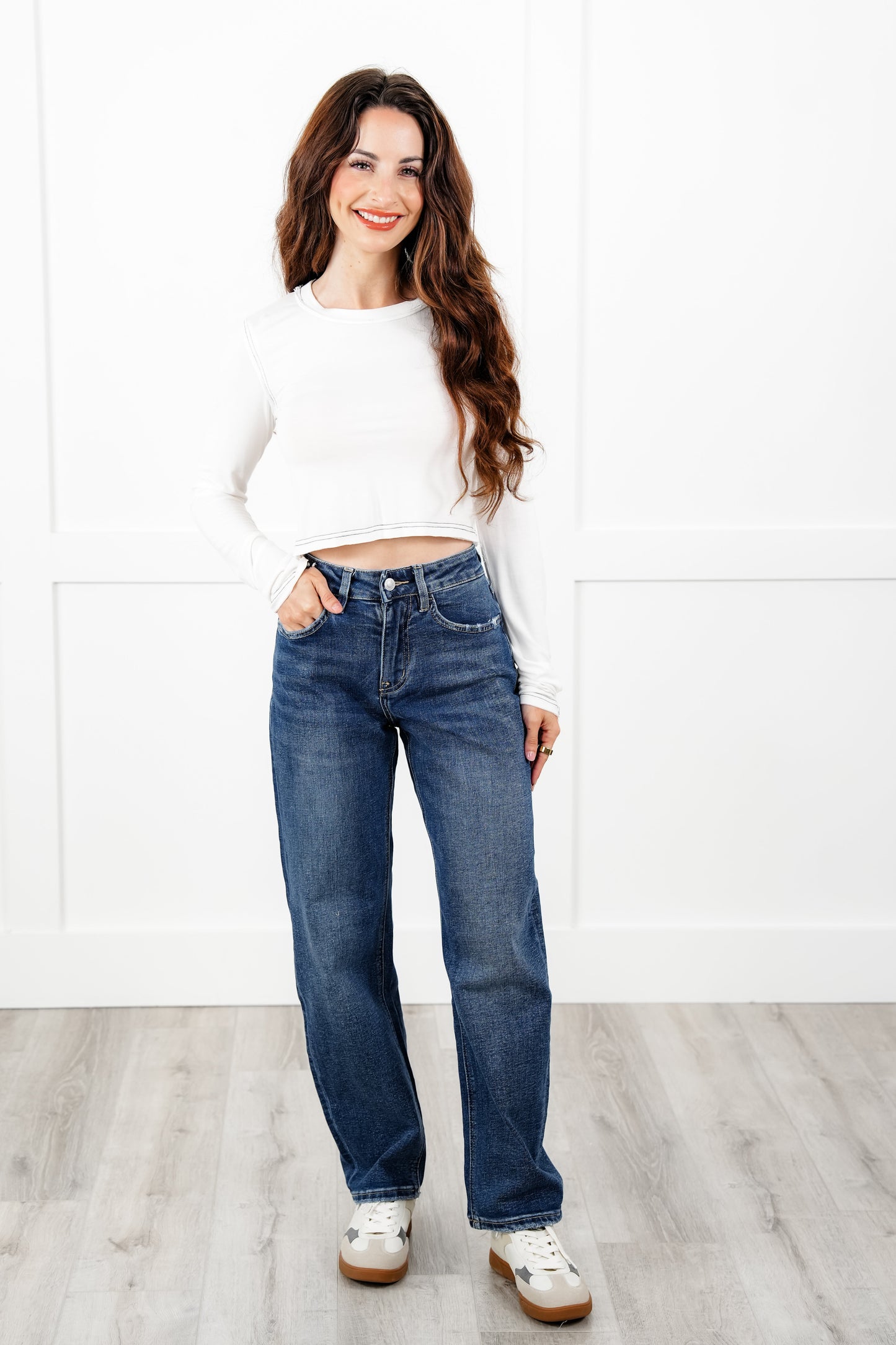 Lovervet High Rise Medium Wash Barrel Jeans