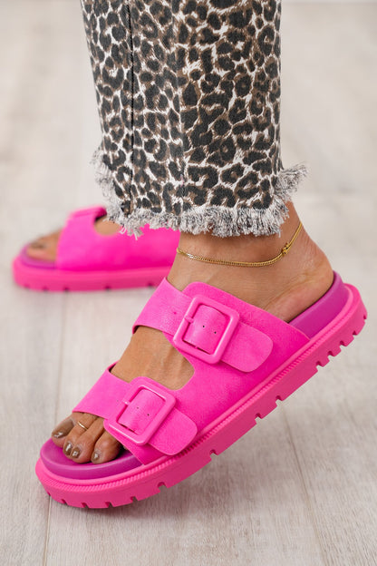 New Color! MIA Dual Buckle Slip On Sandal with Adjustable Straps