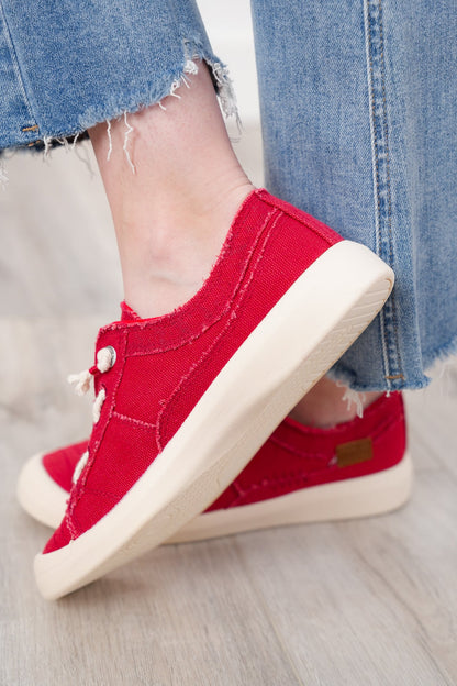 Blowfish Stitch Accent Sneakers with Distressed Edges