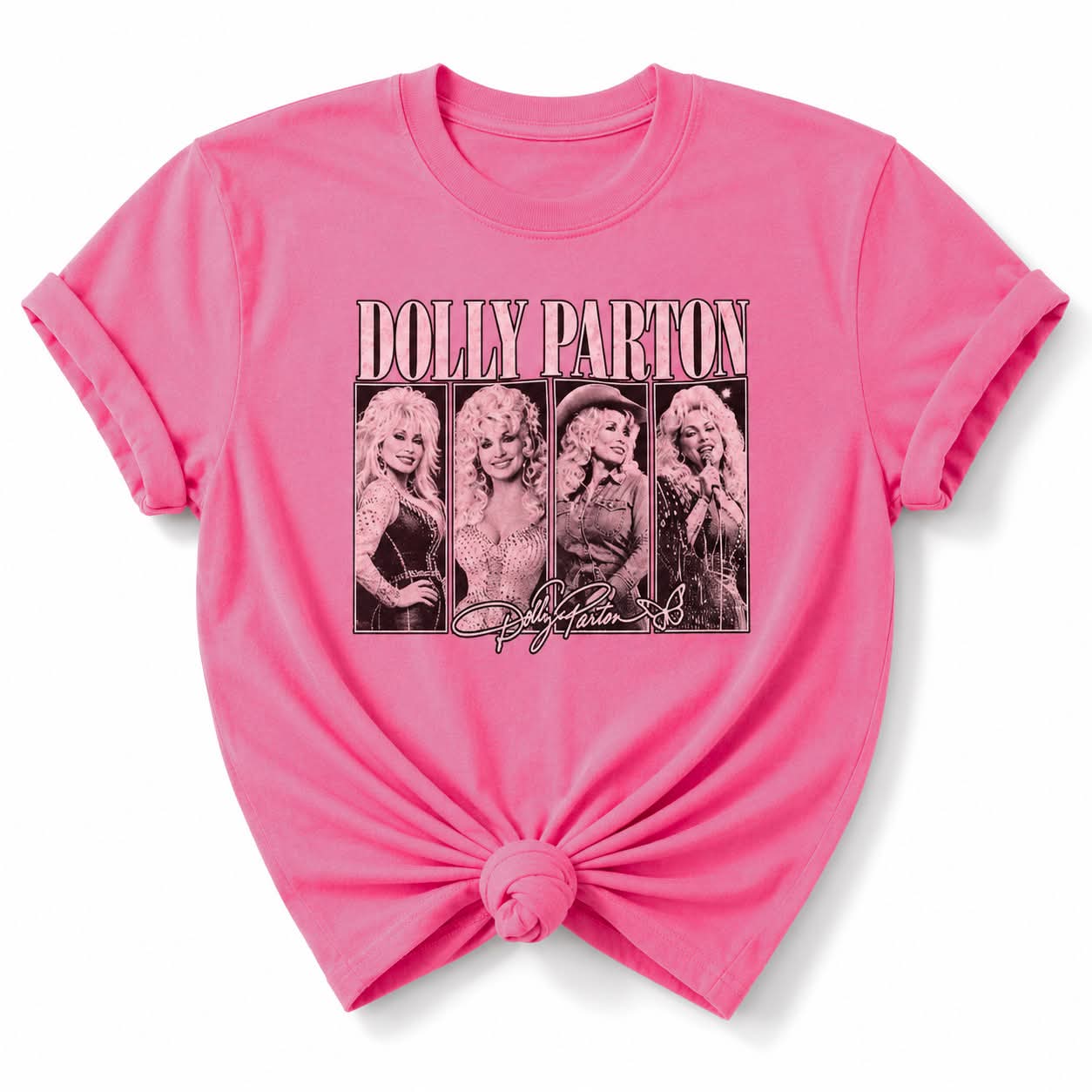 Plus/Reg Short Sleeve Pretty in Pink Dolly Graphic Tee