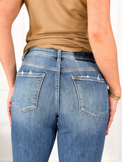 Lovervet High Rise Medium Wash Distressed Dad Jeans