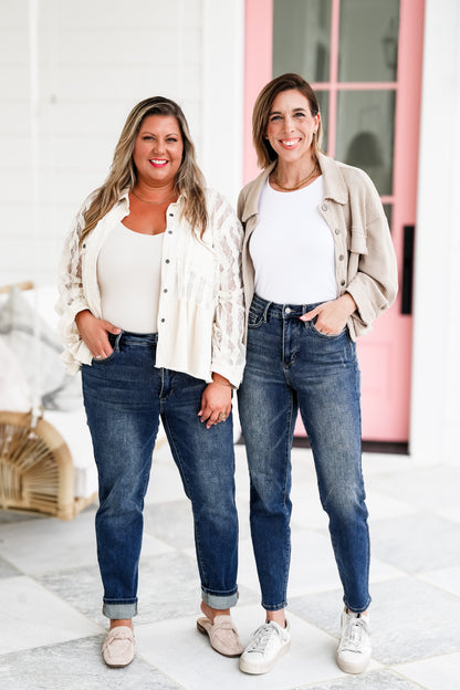 Judy Blue Jolene High Rise Dark Wash Tummy Control Slim Jeans