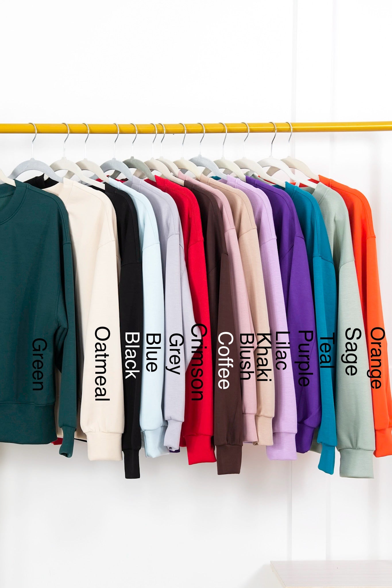 Long Sleeve Crew Neck Scuba Knit Sweatshirt