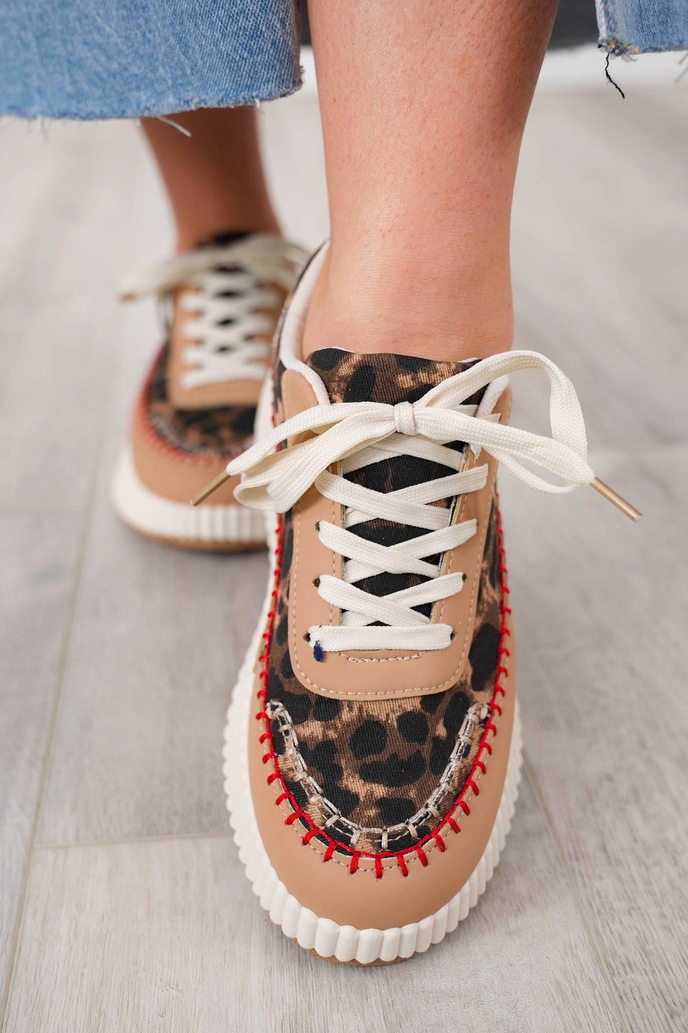 Color Contrast Low Top Platform Sneakers
