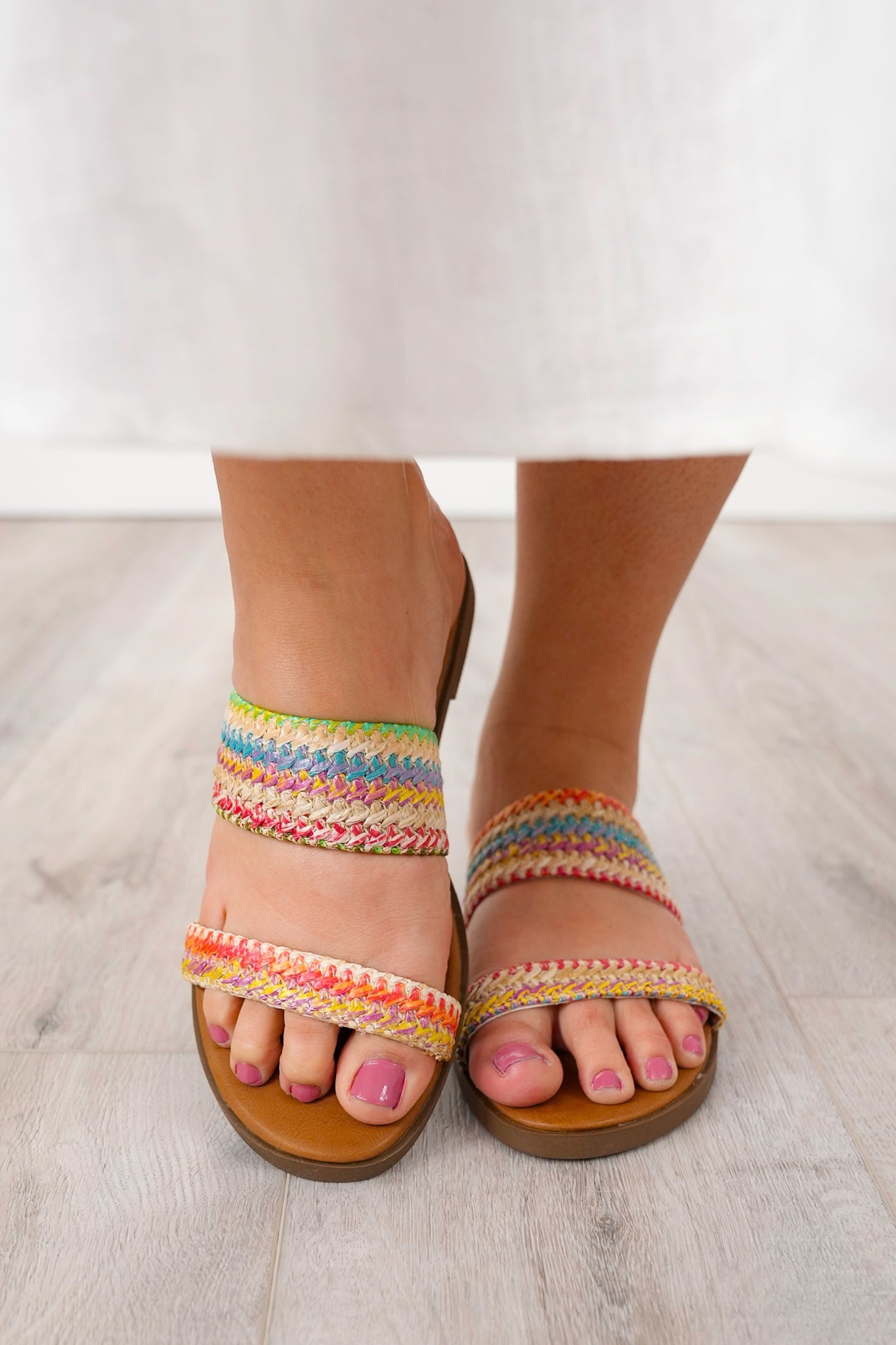 Blowfish Flat Slip On Sandal with Dual Braided Straps