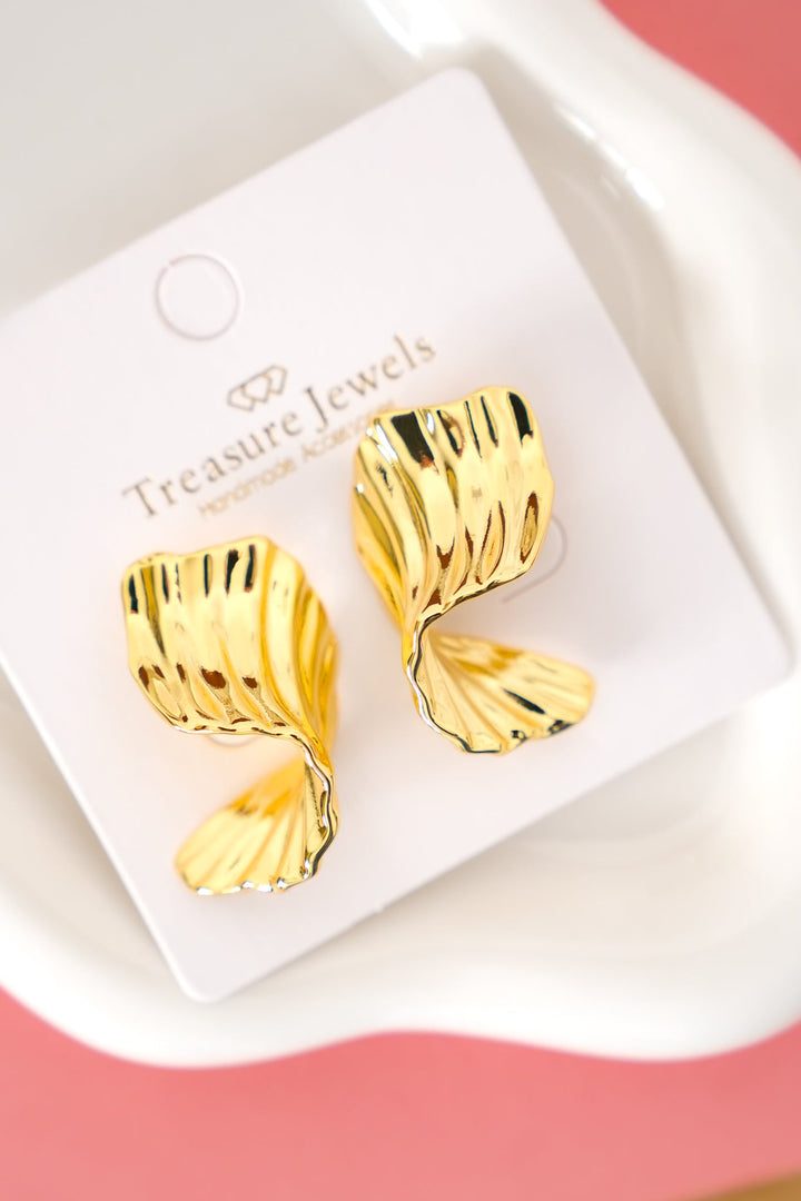 Treasure Jewels Luxe Leaf Foil Earrings