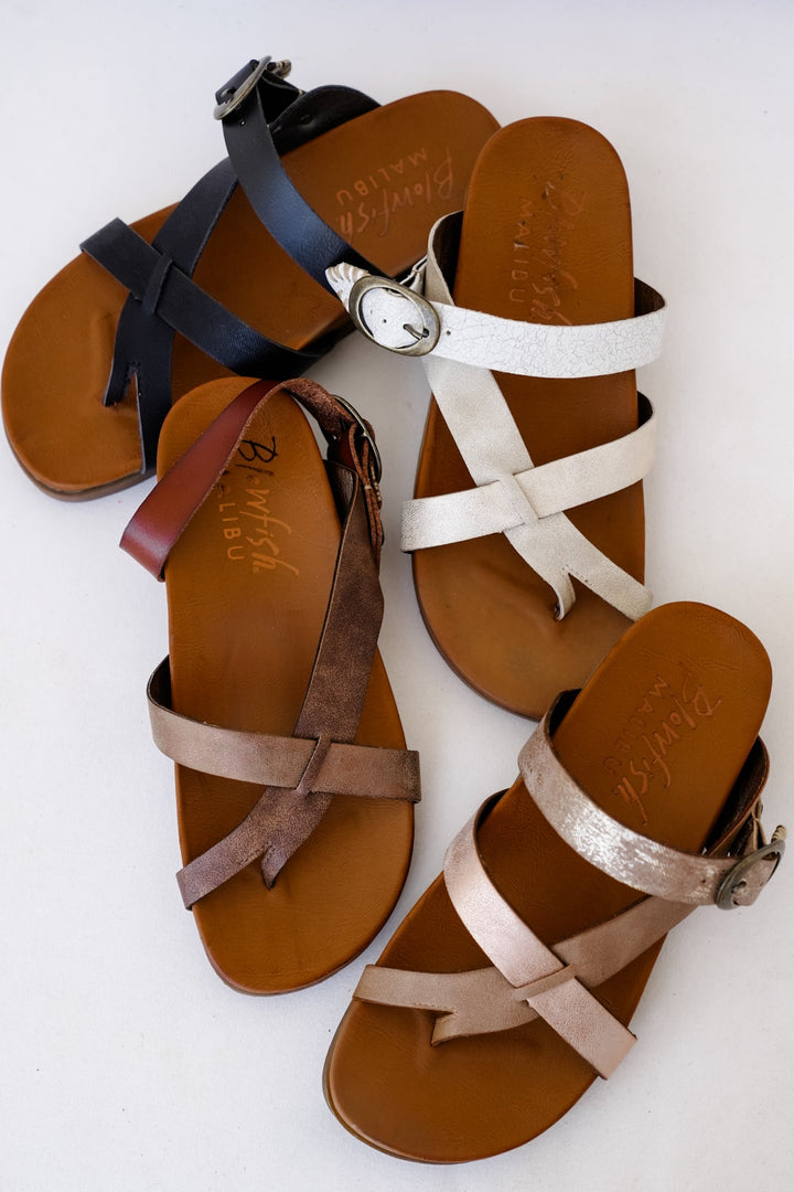 Blowfish Strappy Sandals with Adjustable Buckle Accent